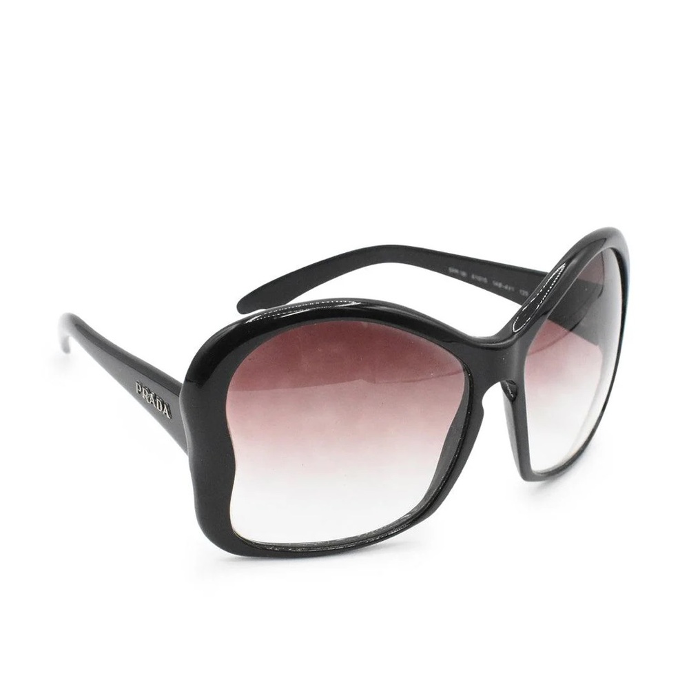Stylish Large Black Authentic Prada Sunglasses - image 4
